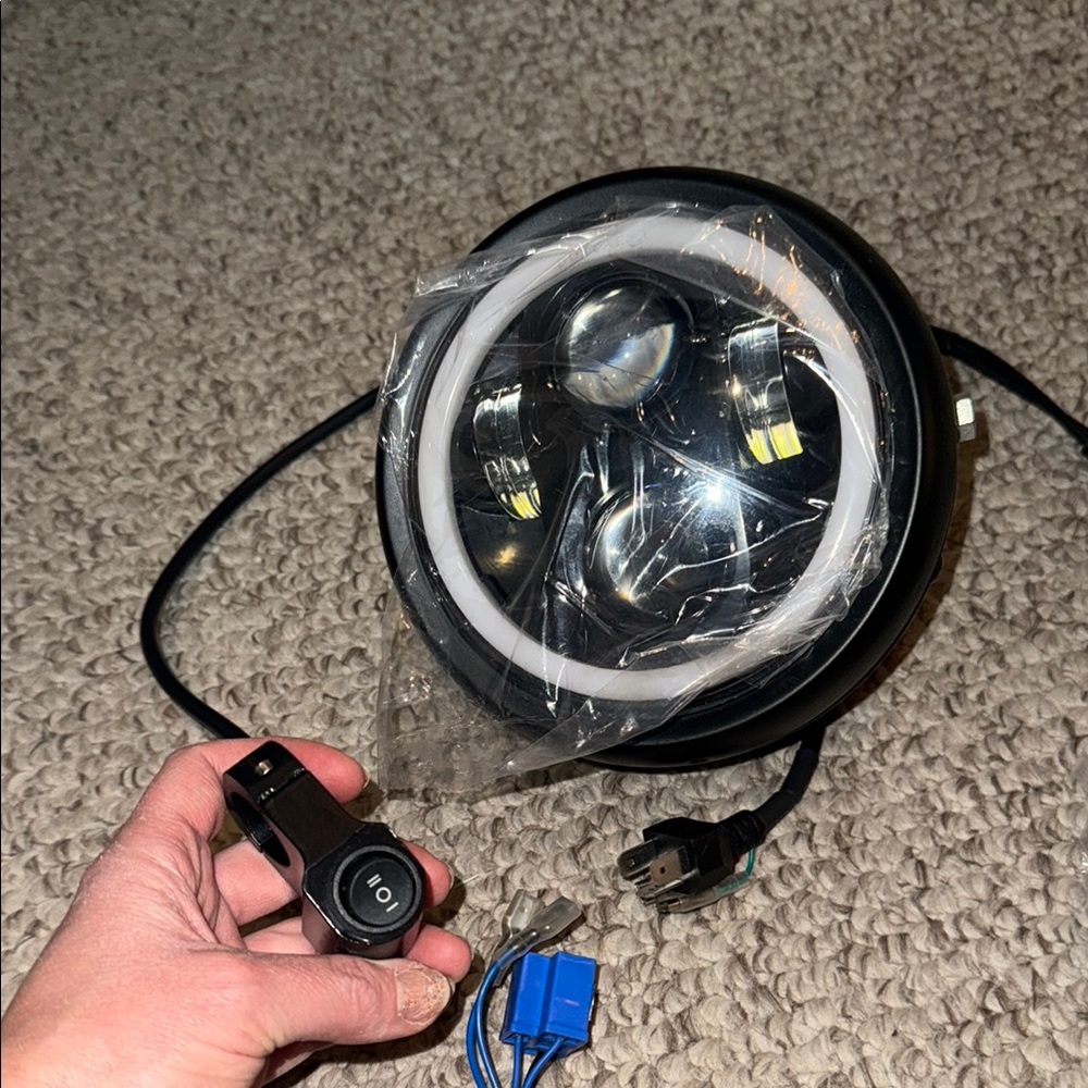 NEW Ev mod halo led headlight for super73 R with turn signals/ horn/ batteries - Picture 10 of 16
